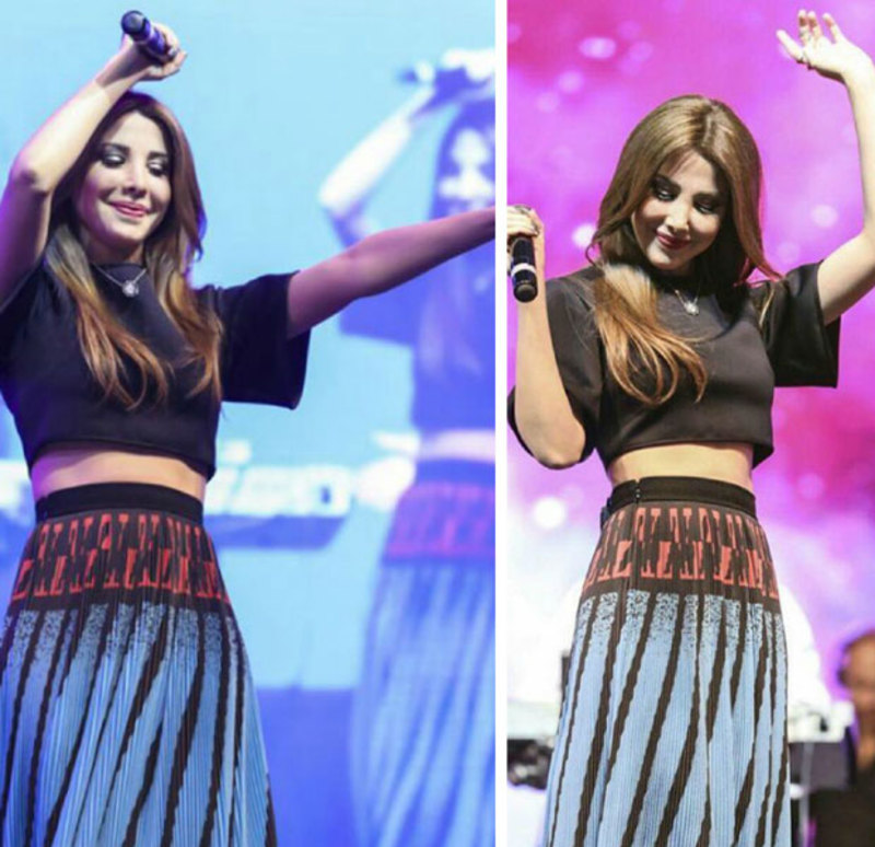 شاهدوا رقص نانسي عجرم على المسرح في دبي